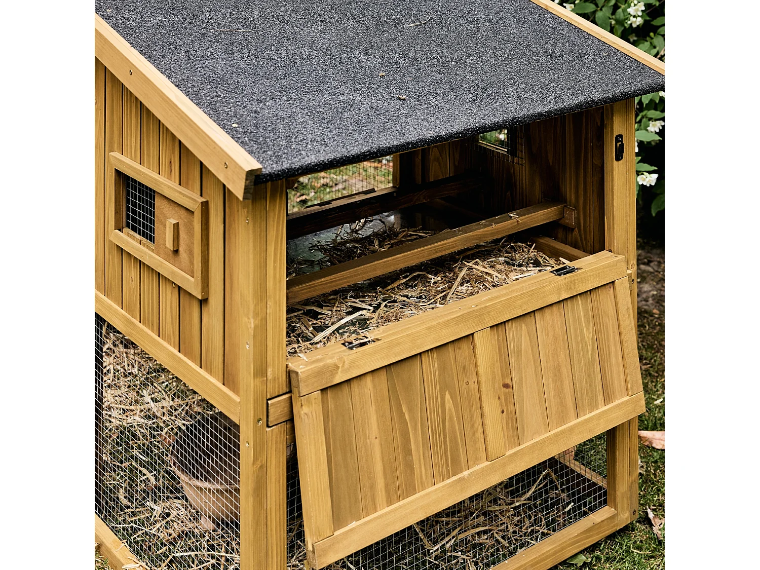 Gallinero en madera de abeto para 6 gallinas, Madera