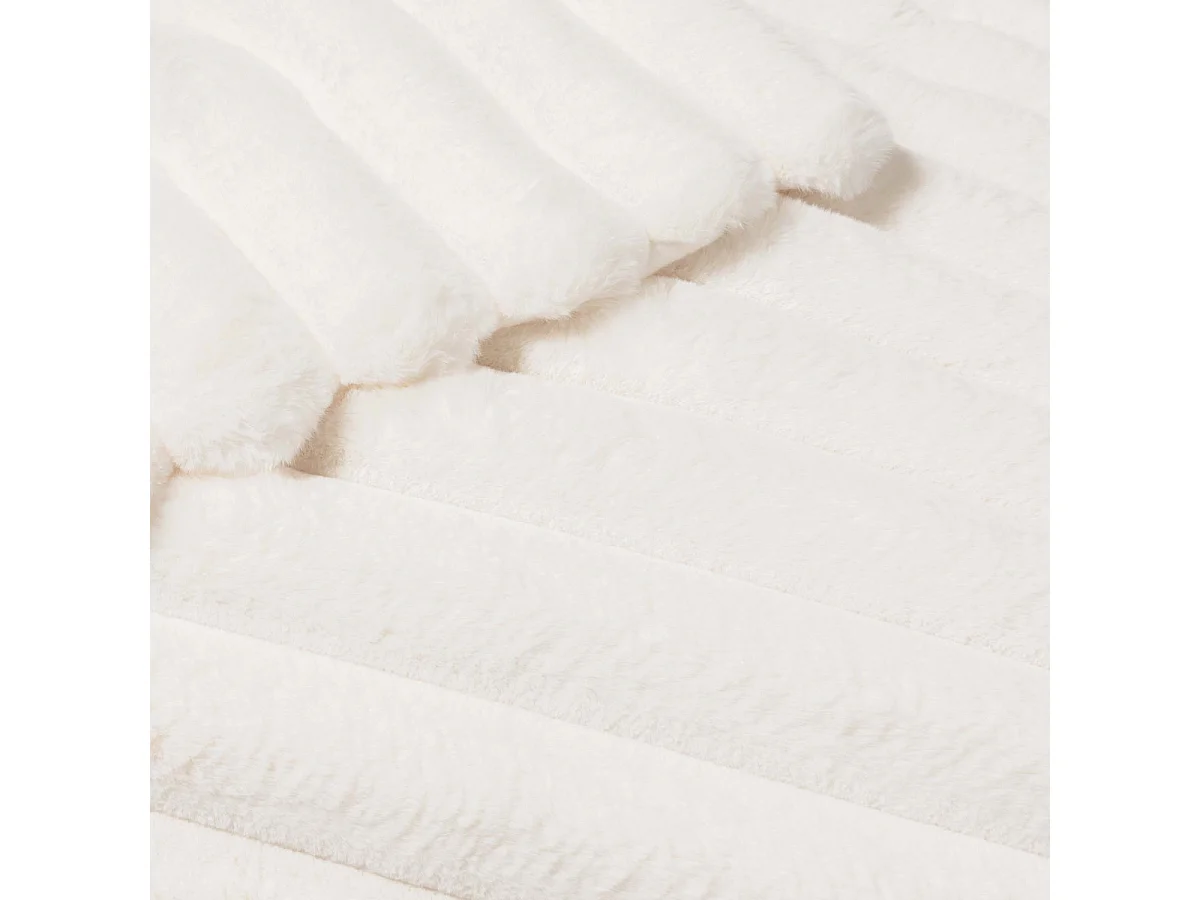 Plaid Imitation Fourrure  "Boudoir" 125x150cm Naturel