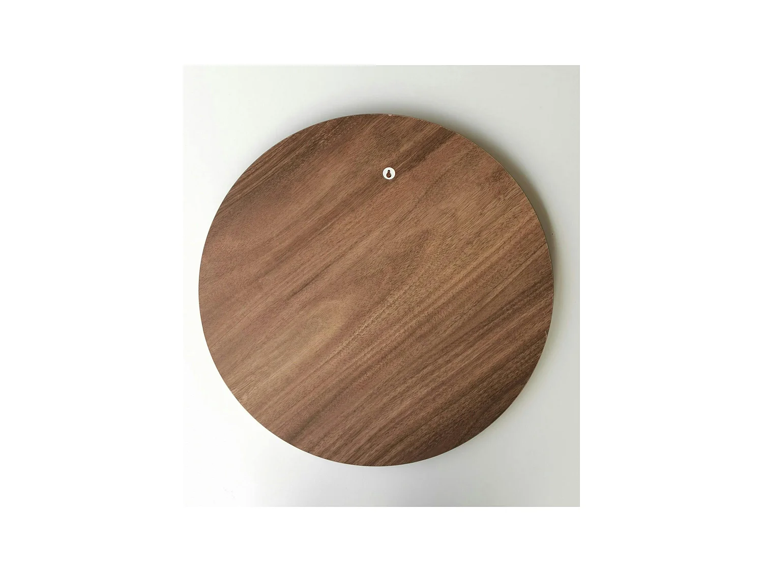 Miroir d'entrée rond effet noyer Ø60 cm - style moderne CODY