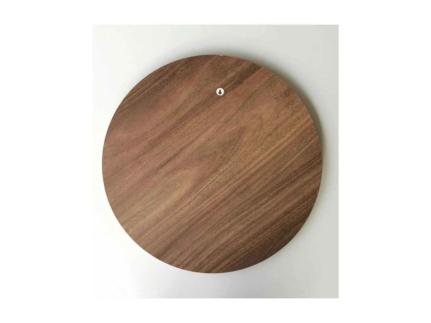 Miroir d'entrée rond effet noyer Ø60 cm - style moderne CODY