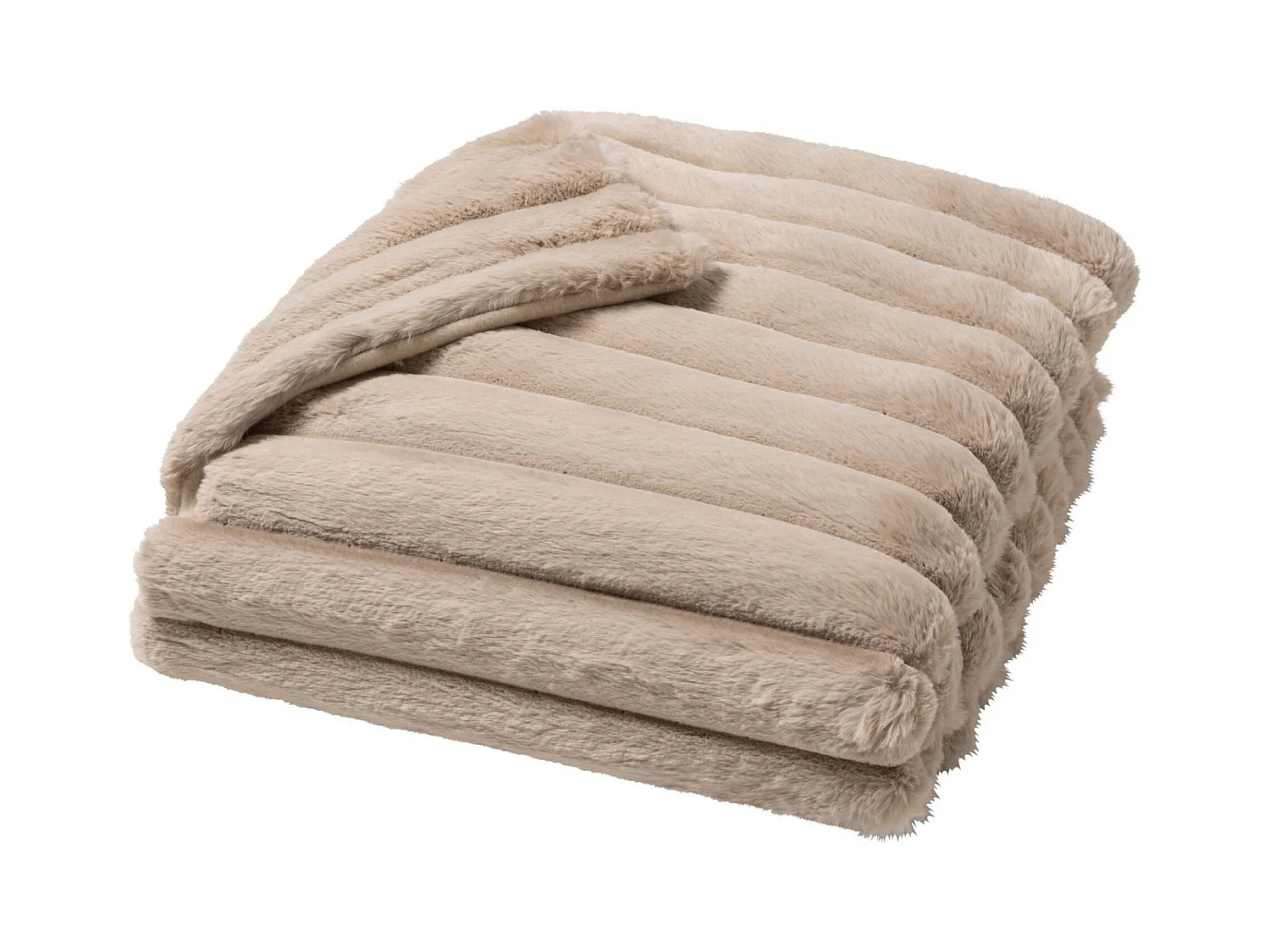 Plaid fourrure chaud sable 125x150 Boudoir