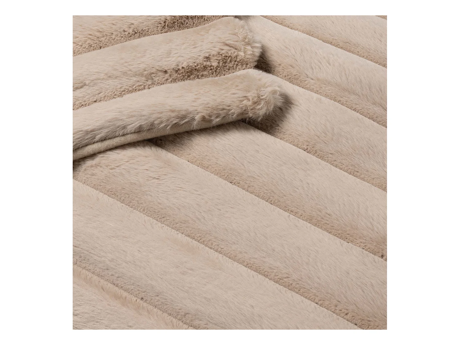 Plaid fourrure chaud sable 125x150 Boudoir