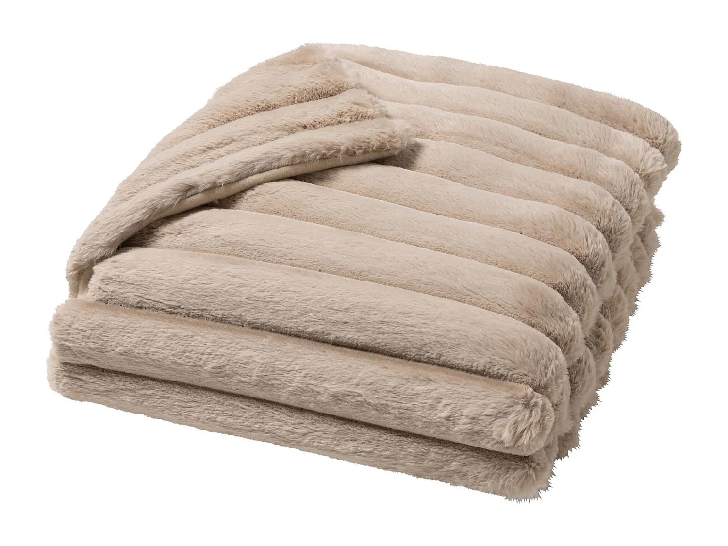 Plaid fourrure chaud sable 125x150 Boudoir