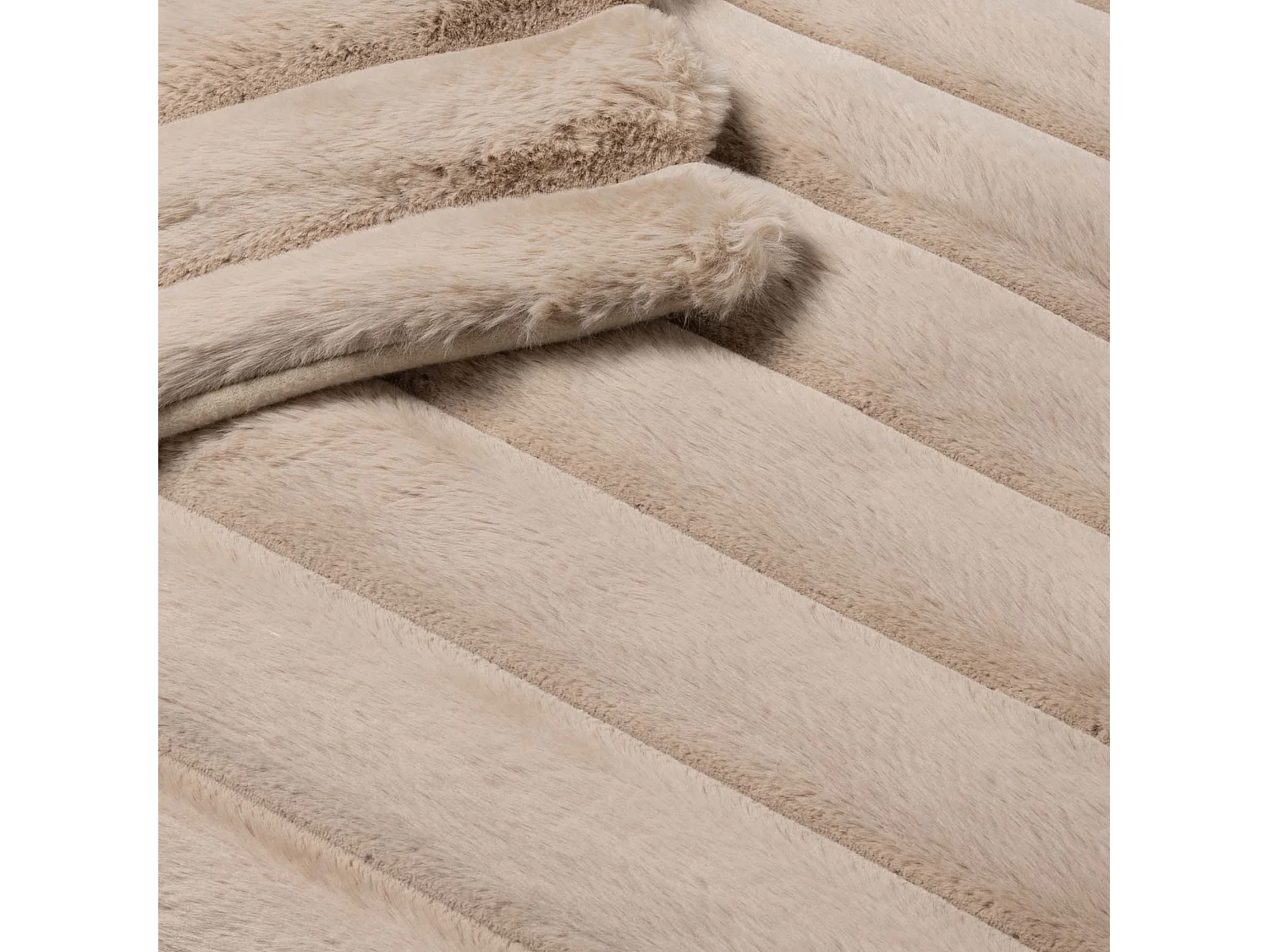 Plaid fourrure chaud sable 125x150 Boudoir