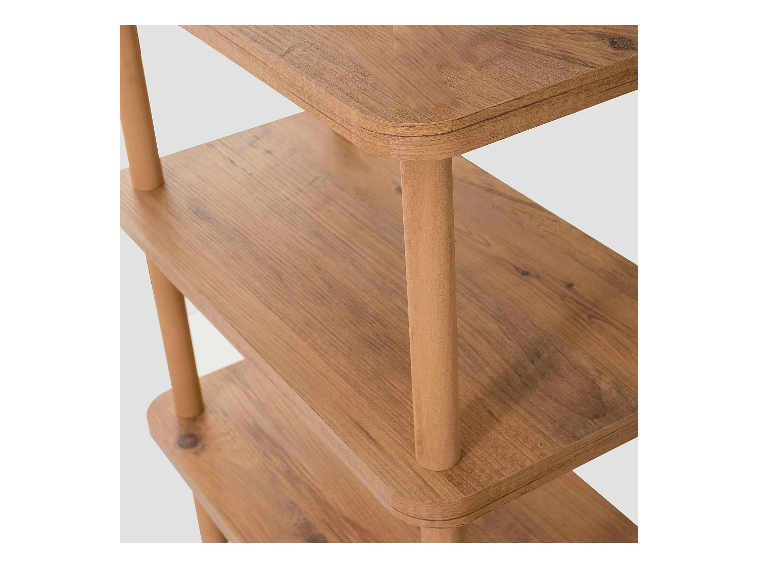 Étagère console effet bois clair 150 cm - 3 niveaux MARFA