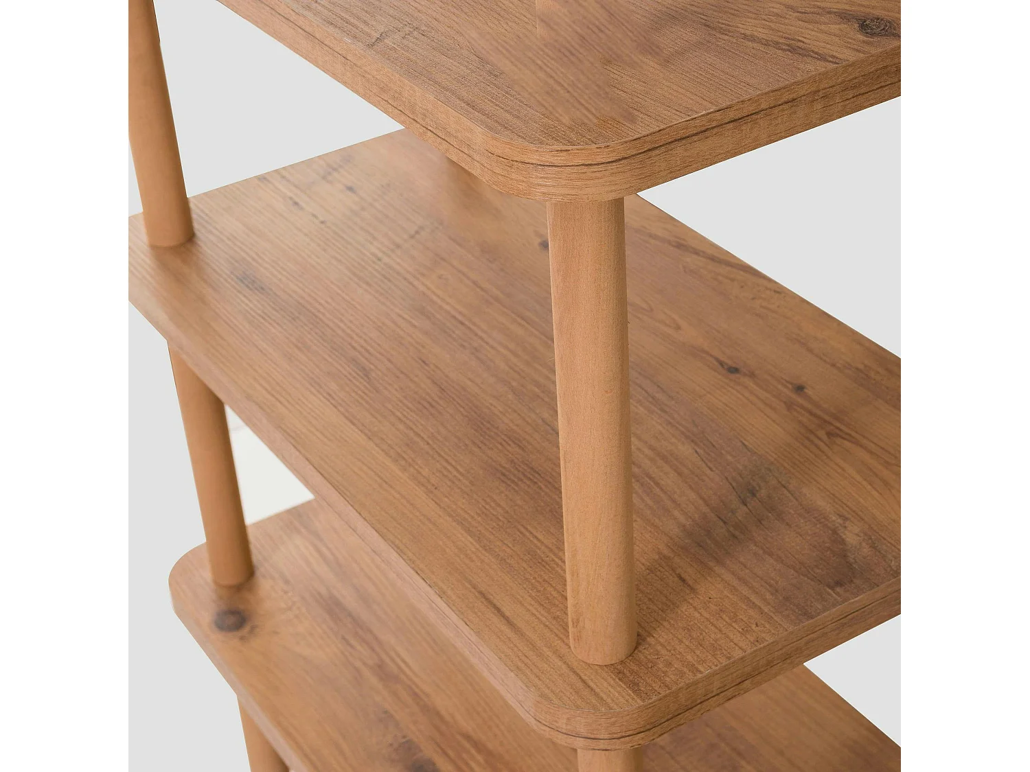 Étagère console effet bois clair 150 cm - 3 niveaux MARFA