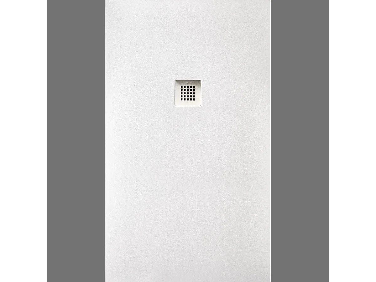 Plato de ducha extraplano STRATO con superficie de pizarra, rectangular, blanco  70 x 80 cm