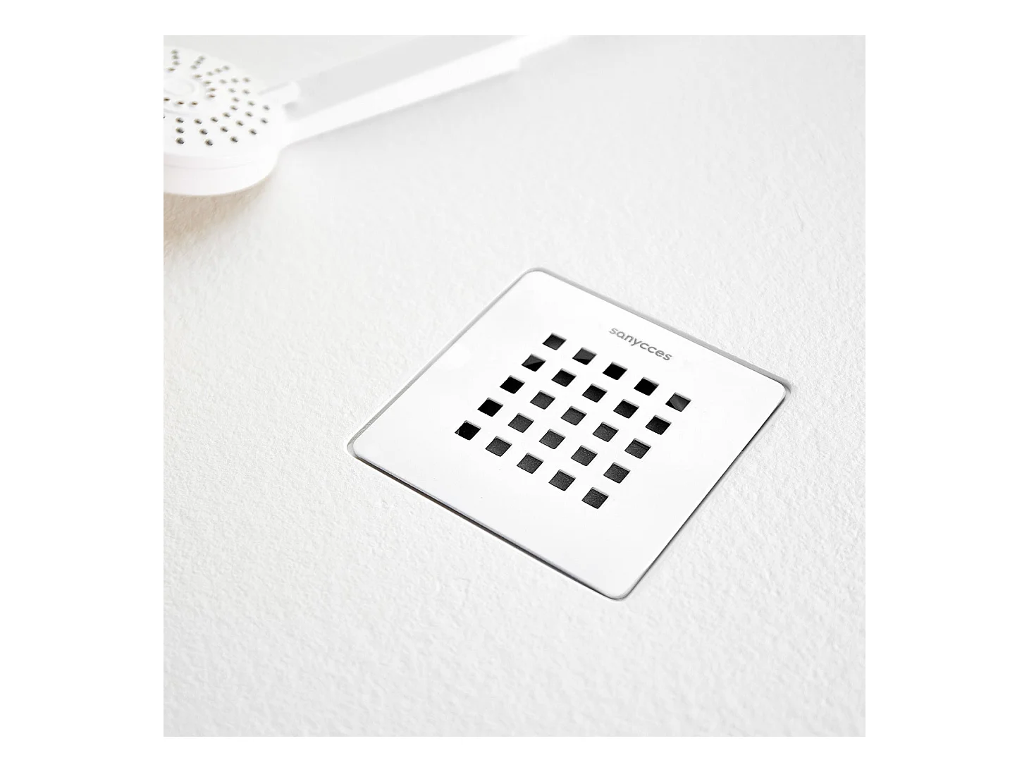 Plato de ducha extraplano STRATO con superficie de pizarra, rectangular, blanco  100 x 200 cm