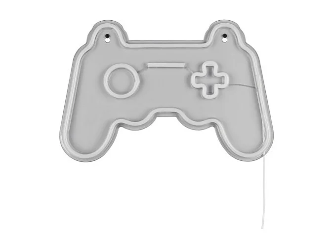 Applique murale néon Gamer, Manette multicolore