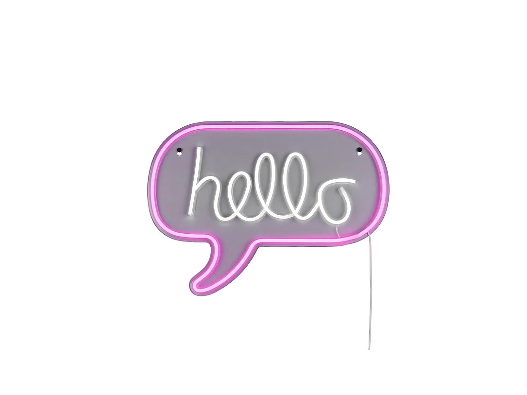 Wandlamp HELLO - 0x0x31 cm - Transparant