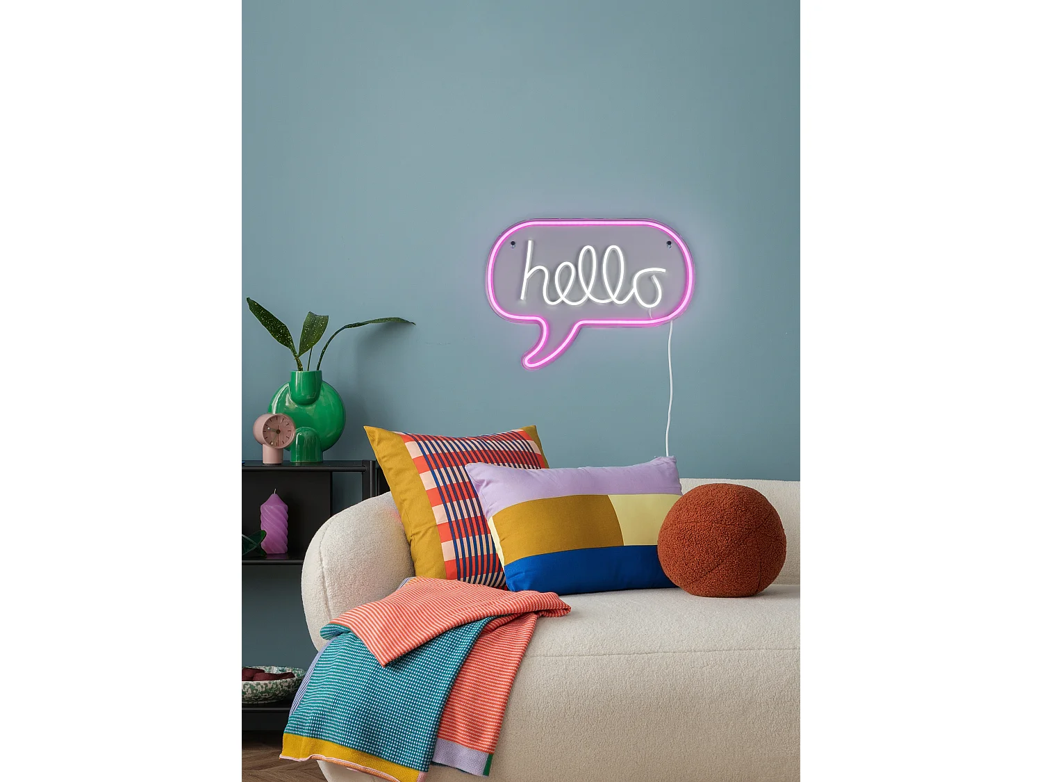 Wandlamp HELLO - 0x0x31 cm - Transparant