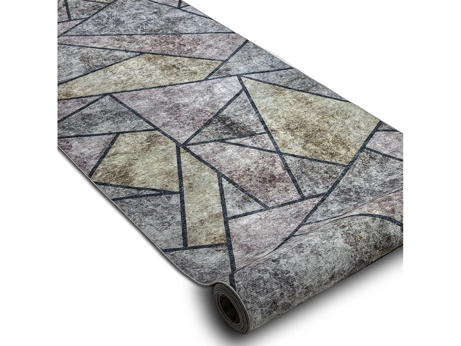 CHODNIK podgumowany DO PRANIA LOTUS MOSAIC 22010 Mozaika szary 100cm 100x180 cm