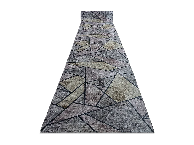 PASSATOIA gommata LOTUS MOSAIC 22010 Mosaico grigio lavabile 60x650 cm