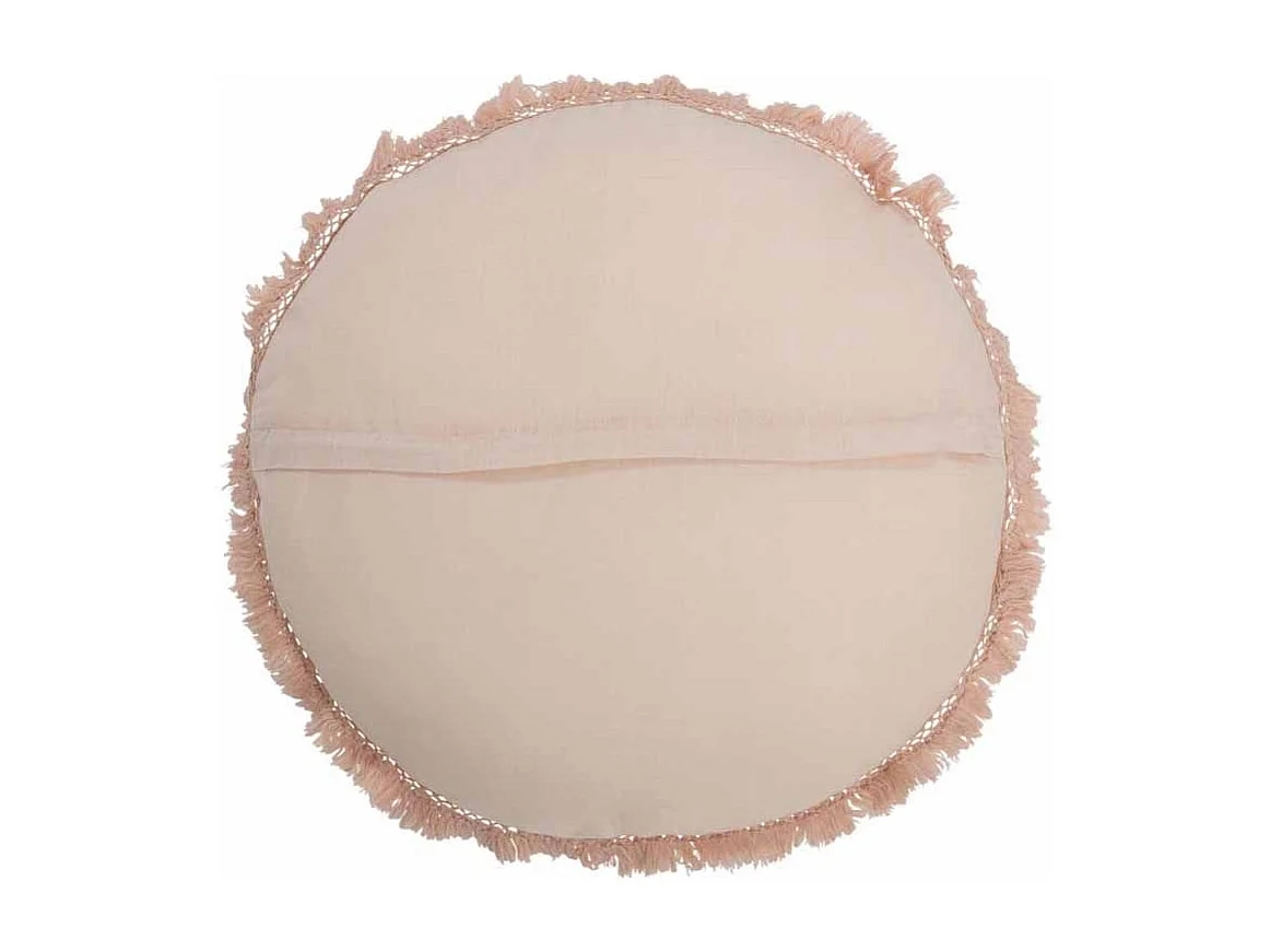 Coussin Rond en Velours "Rosta" 50cm Saumon