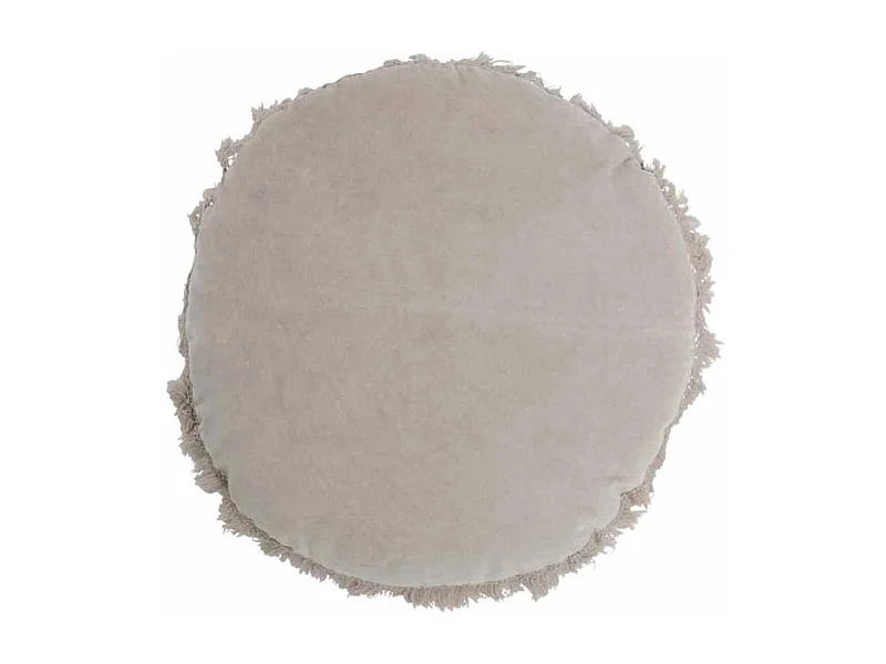 Coussin Rond en Velours "Rosta" 50cm Gris