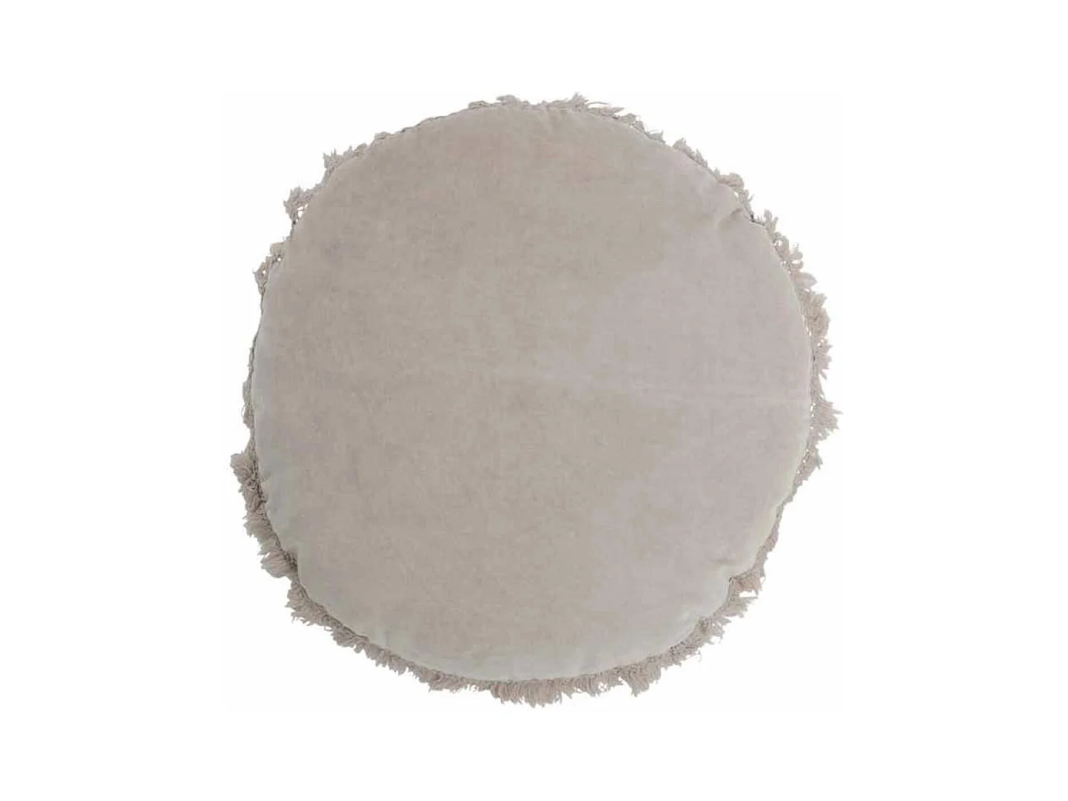 Coussin Rond en Velours "Rosta" 50cm Gris