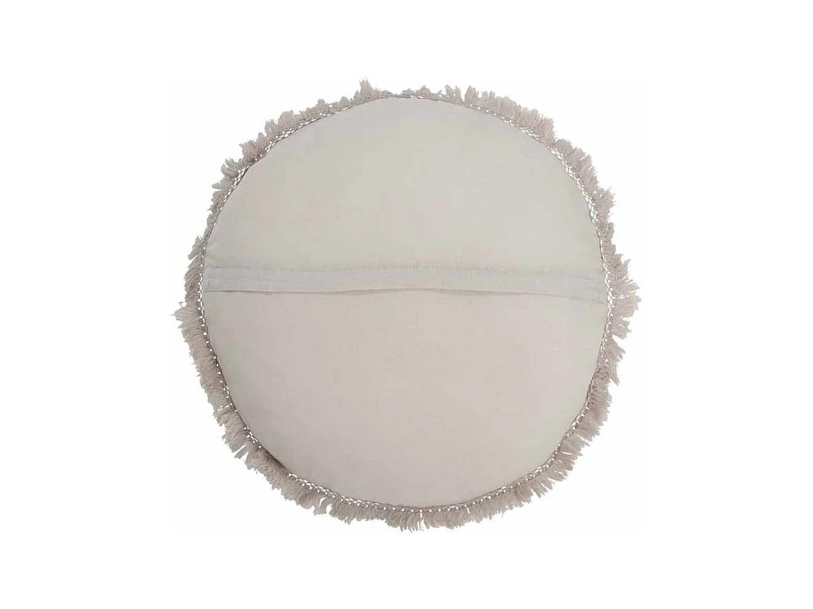 Coussin Rond en Velours "Rosta" 50cm Gris