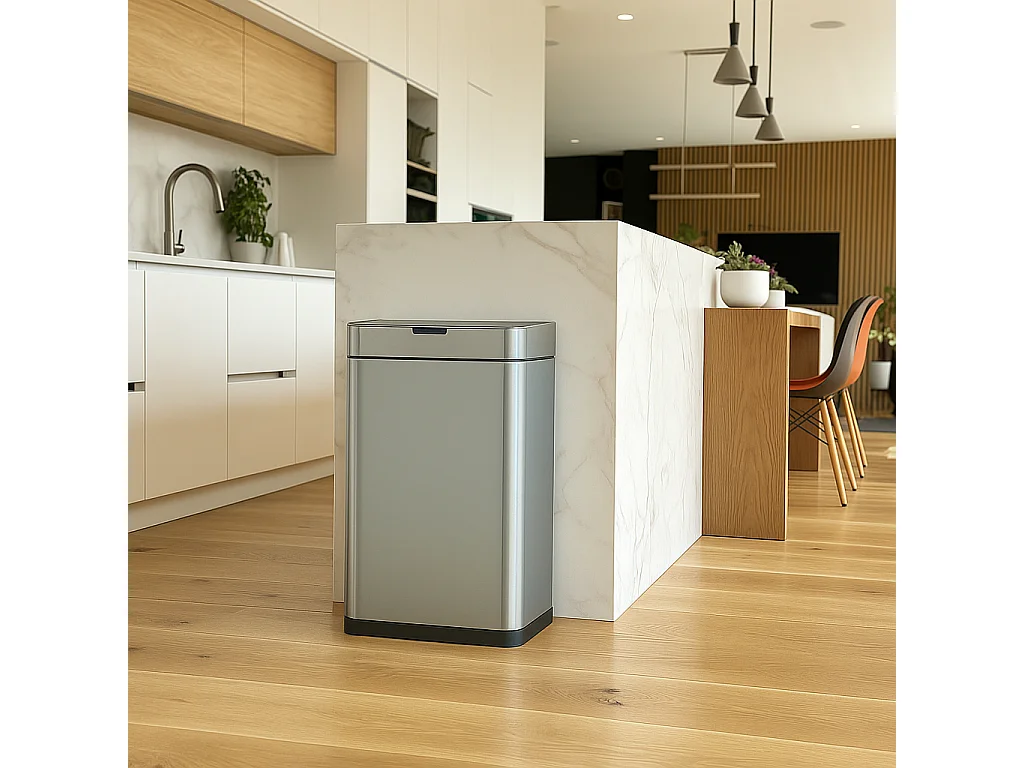 Poubelle de cuisine automatique DAYTONA Argent Acier inoxydable 90L