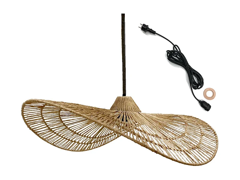 Suspension d'extérieur MARBELLA Beige Corde H14 cm