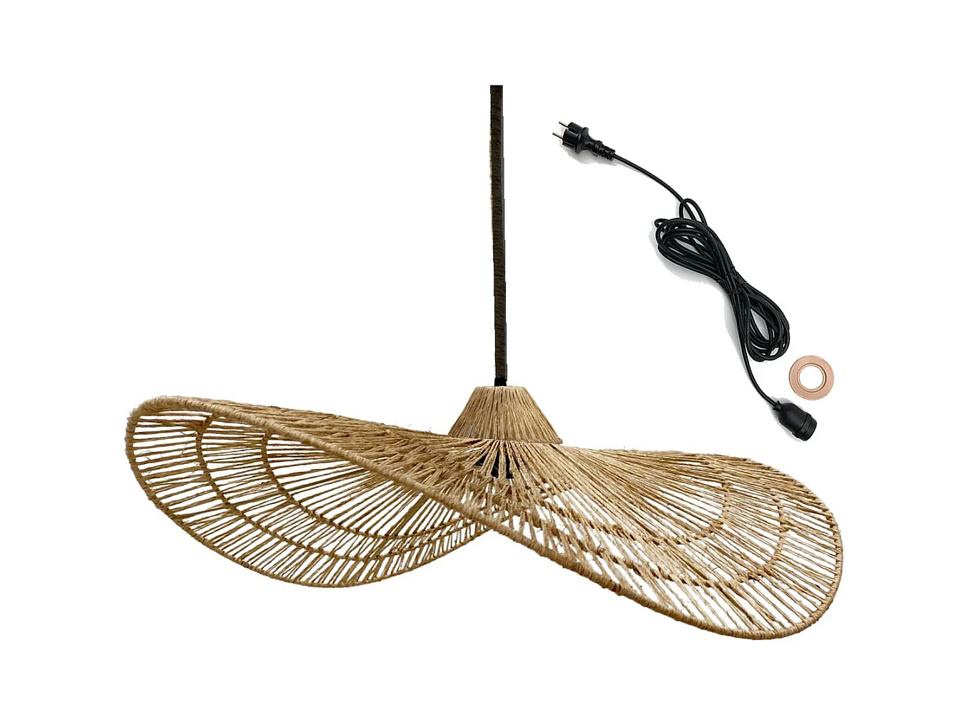 Suspension d'extérieur MARBELLA Beige Corde H14 cm