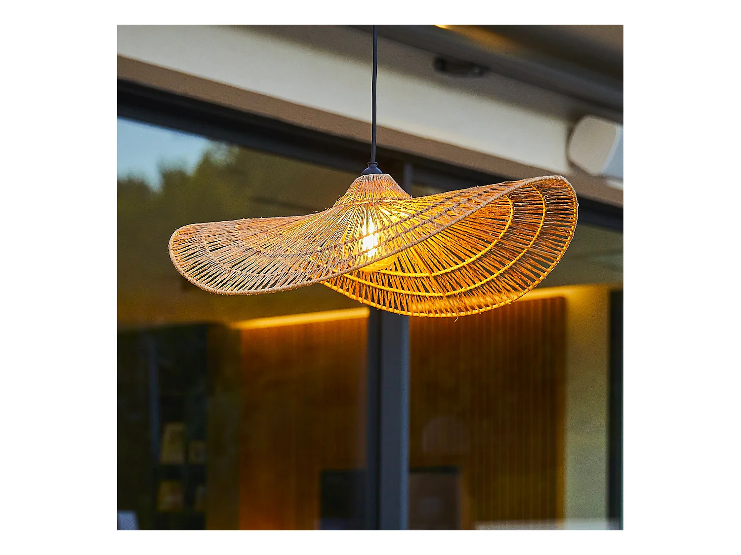 Suspension d'extérieur MARBELLA Beige Corde H14 cm