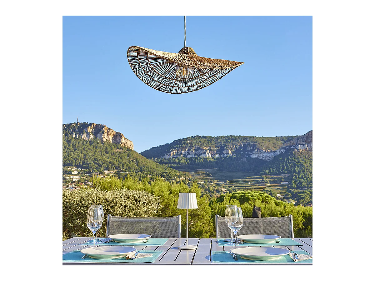 Suspension d'extérieur MARBELLA Beige Corde H14 cm