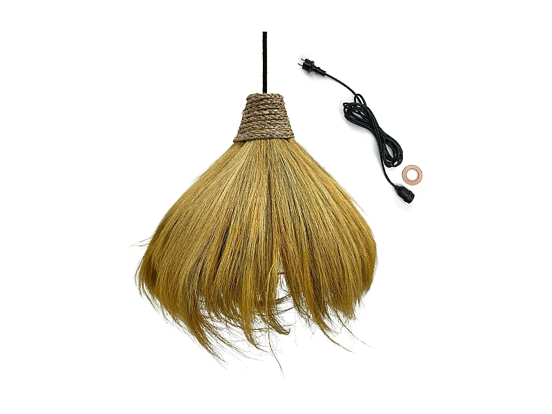 Suspension d'extérieur MASAI Bois Jonc de mer D60 cm