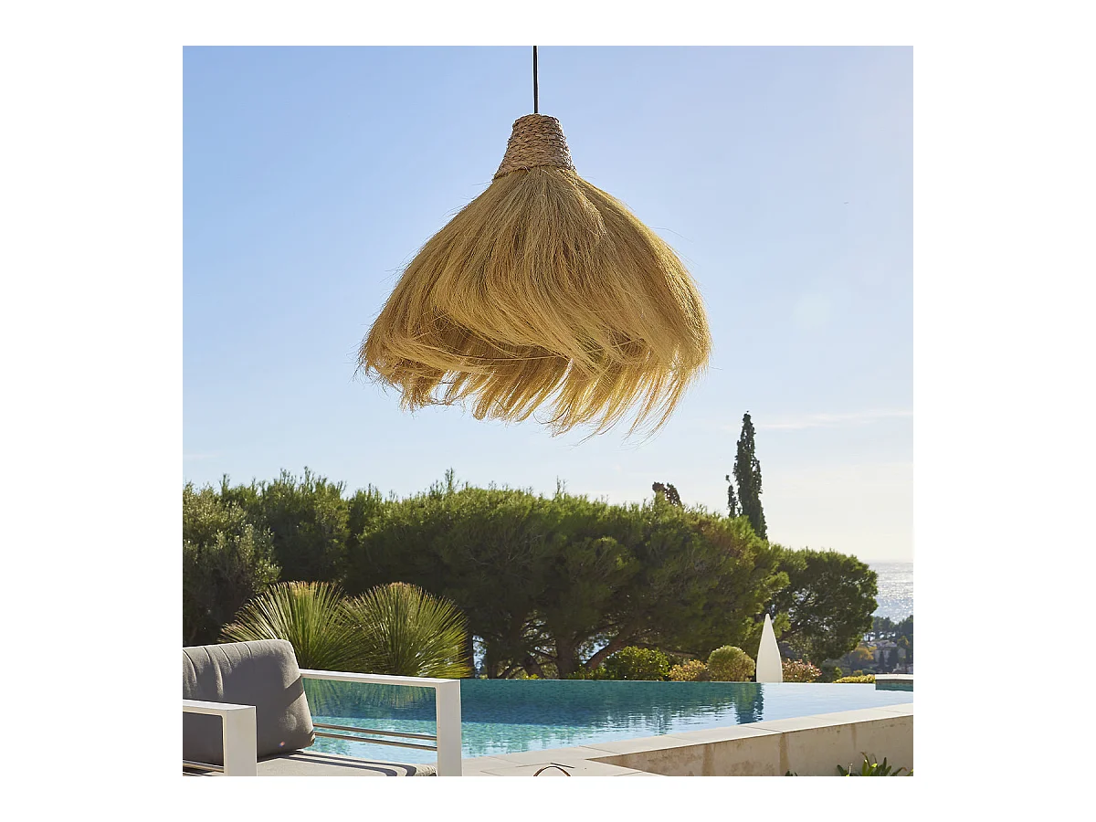 Suspension d'extérieur MASAI Bois Jonc de mer D60 cm