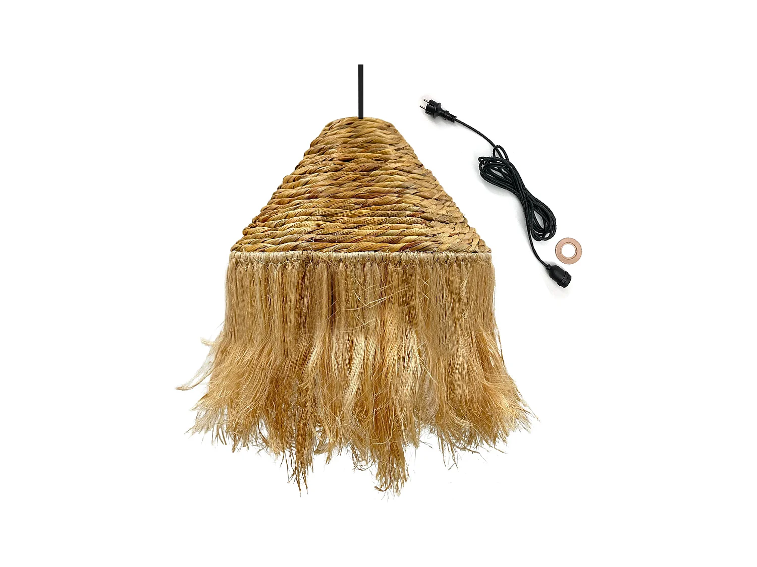 Suspension d'extérieur LEONORA Marron Fibre naturelle D44 cm