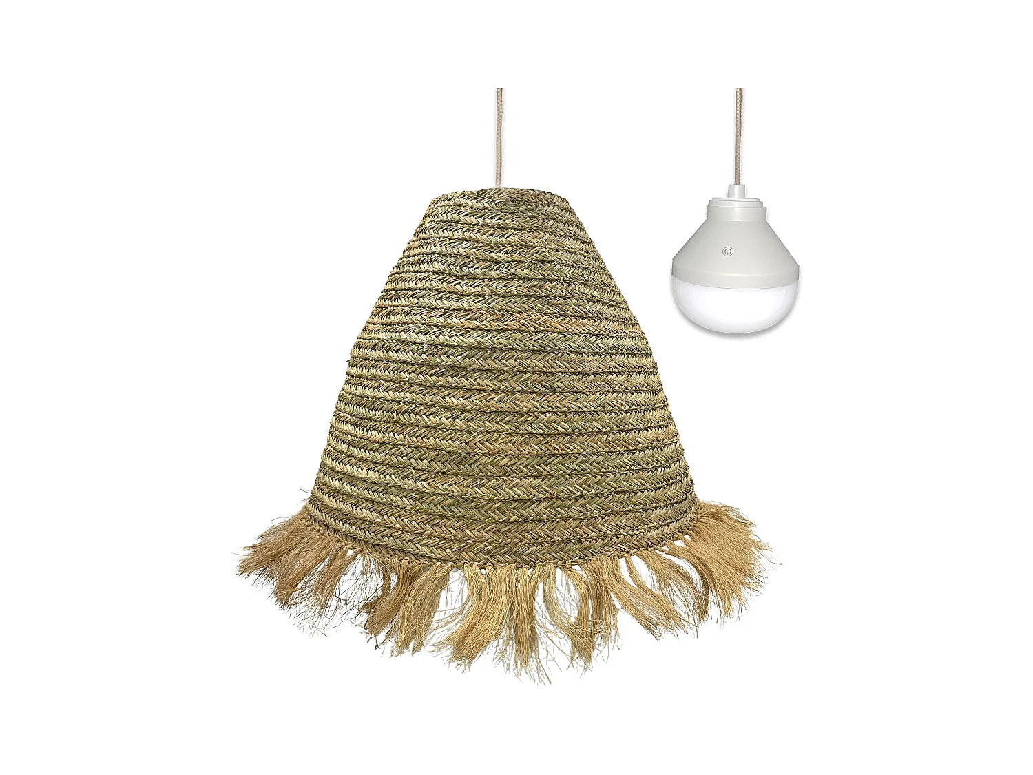 Suspension nomade BIG ANAFI Beige Jonc de mer D100 cm