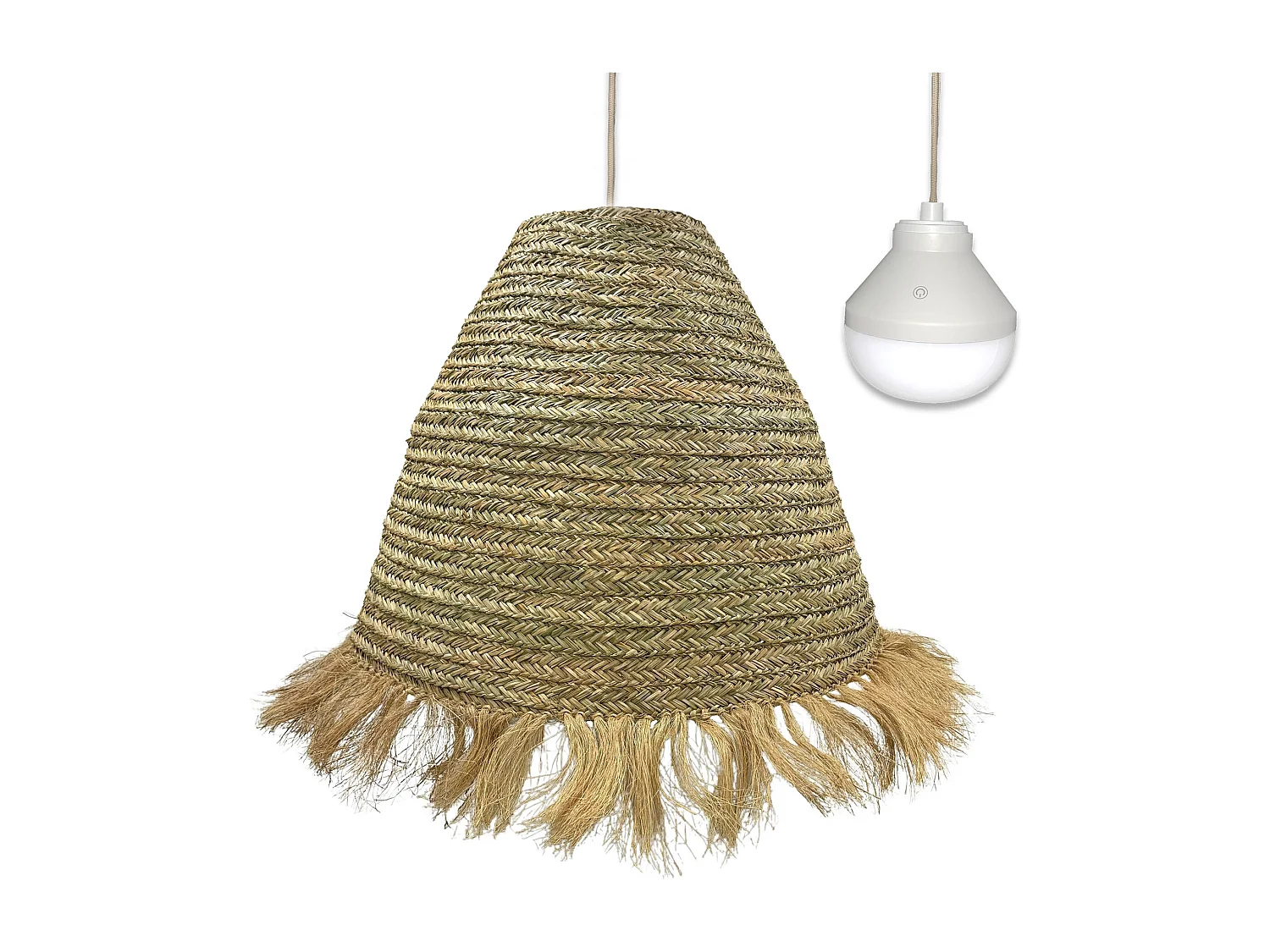 Suspension nomade BIG ANAFI Beige Jonc de mer D100 cm