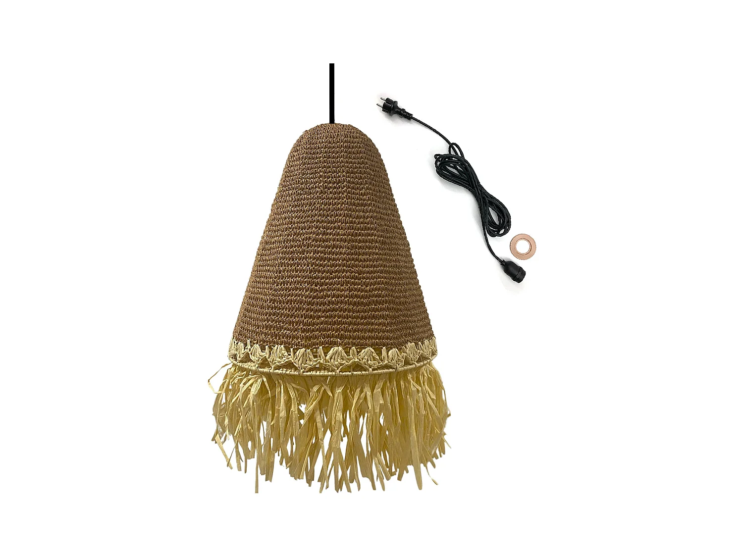 Suspension d'extérieur PALOMA Beige Herbe marine D40 cm