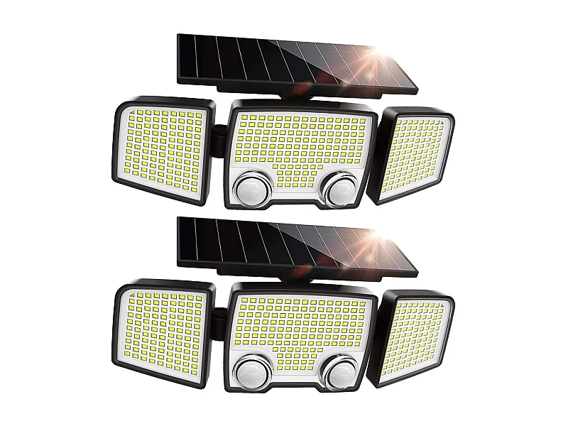 Lot de 2 Spots Solaires RAYLITE Noir ABS H11cm