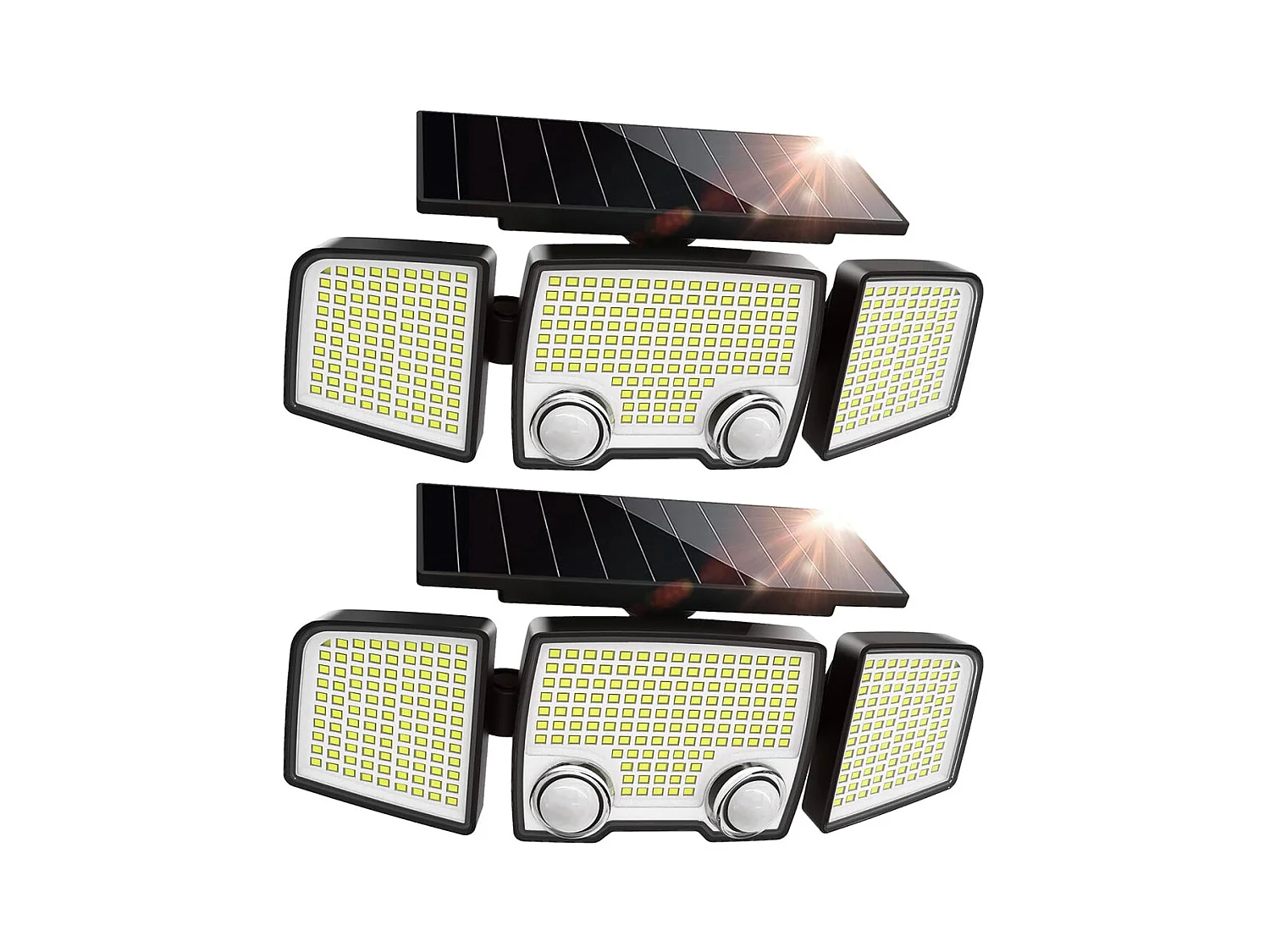 Lot de 2 Spots Solaires RAYLITE Noir ABS H11cm