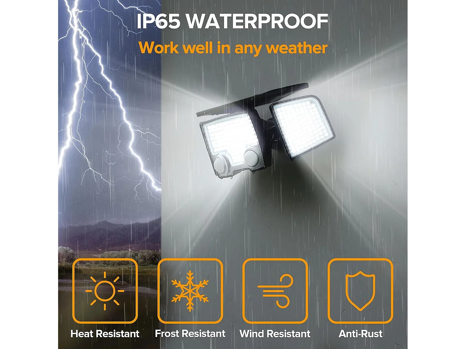 Lot de 2 Spots Solaires RAYLITE Noir ABS H11cm