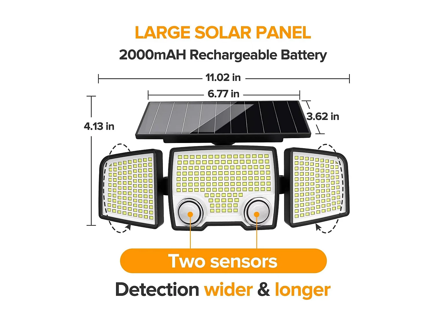 Lot de 2 Spots Solaires RAYLITE Noir ABS H11cm