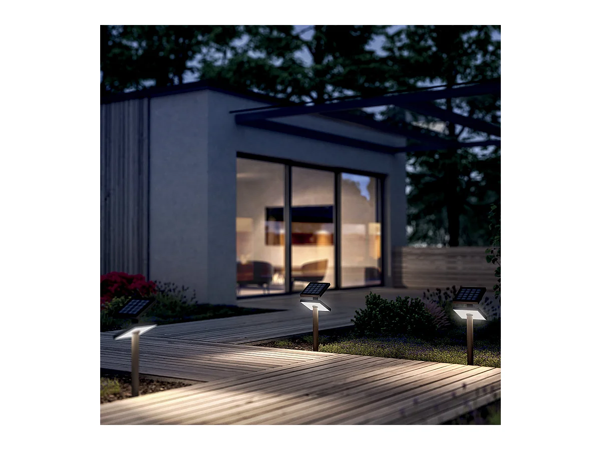 Spot solaire HELIOSTEPPER Noir Aluminium H46,4cm