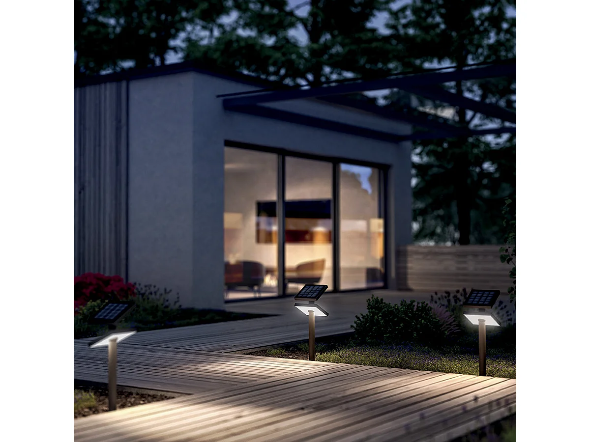 Spot solaire HELIOSTEPPER Noir Aluminium H46,4cm