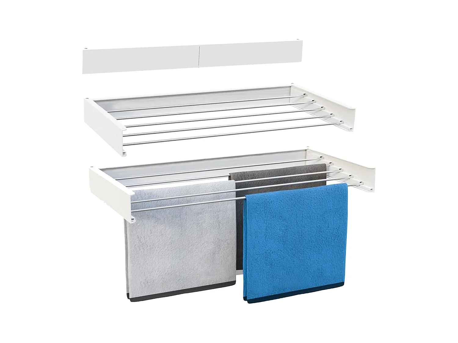 Étendoir à linge mural COBRA Blanc Aluminium 6m