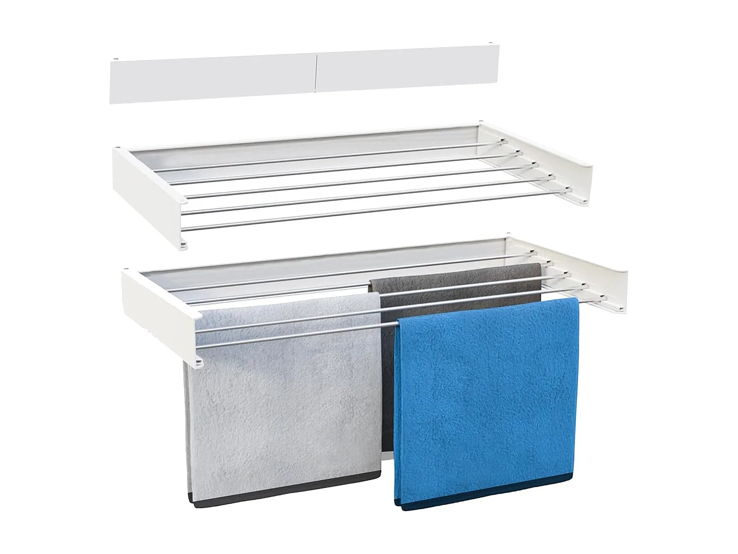 Étendoir à linge mural COBRA Blanc Aluminium 6m