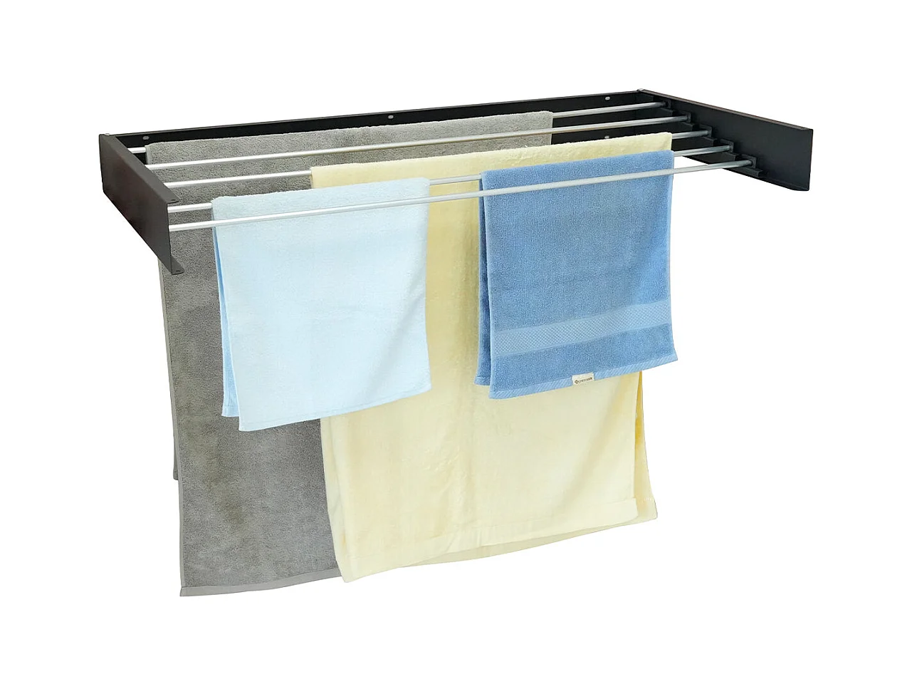 Étendoir à linge mural COBRA Noir Aluminium 6M