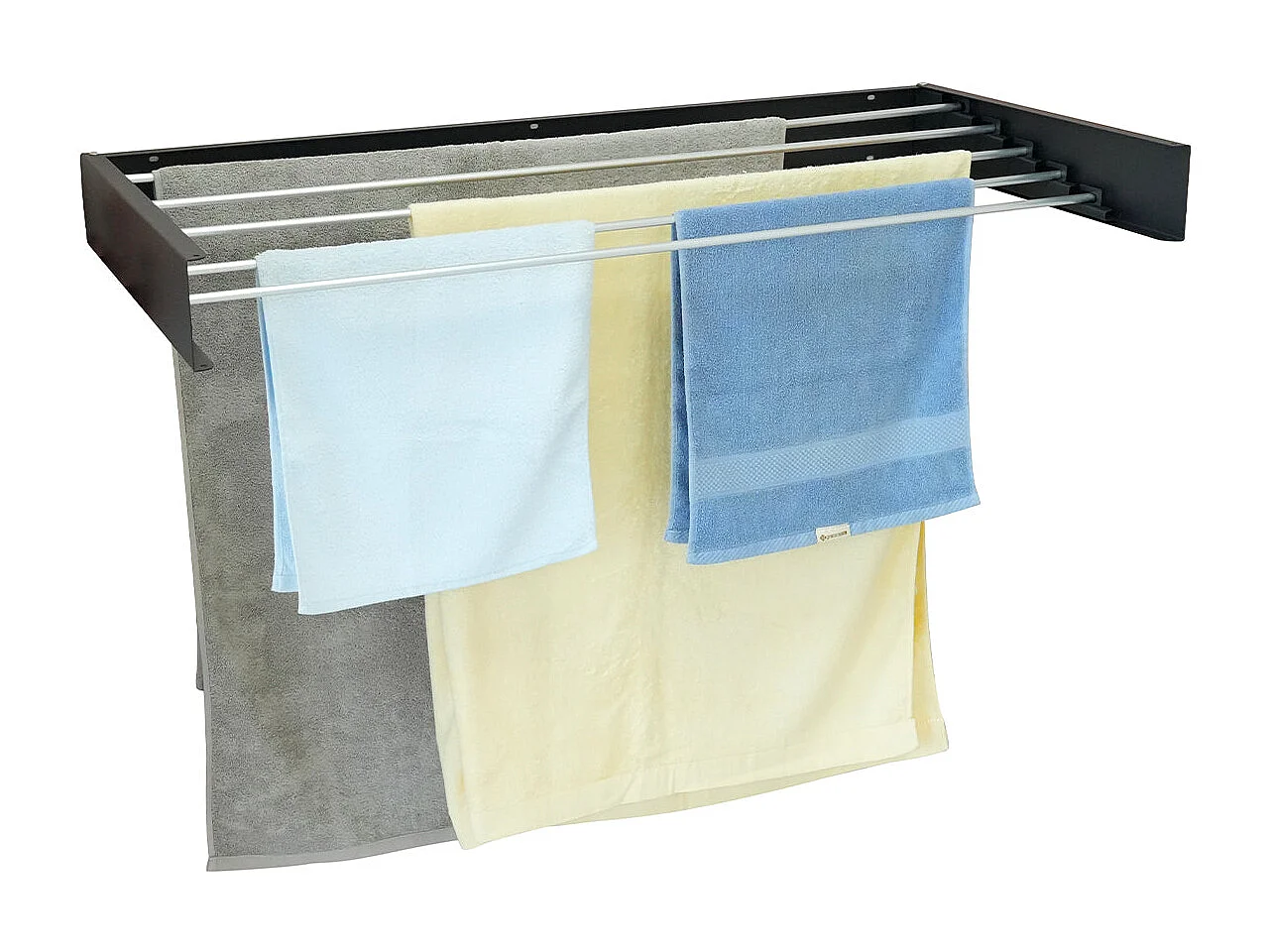 Étendoir à linge mural COBRA Noir Aluminium 6m