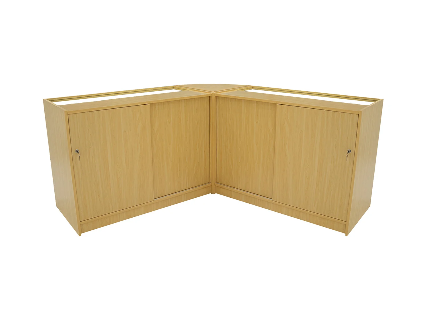 Comptoir de Ventes Verouillables en MDF Érable à LED Ensemble Apollo K1200 LM60