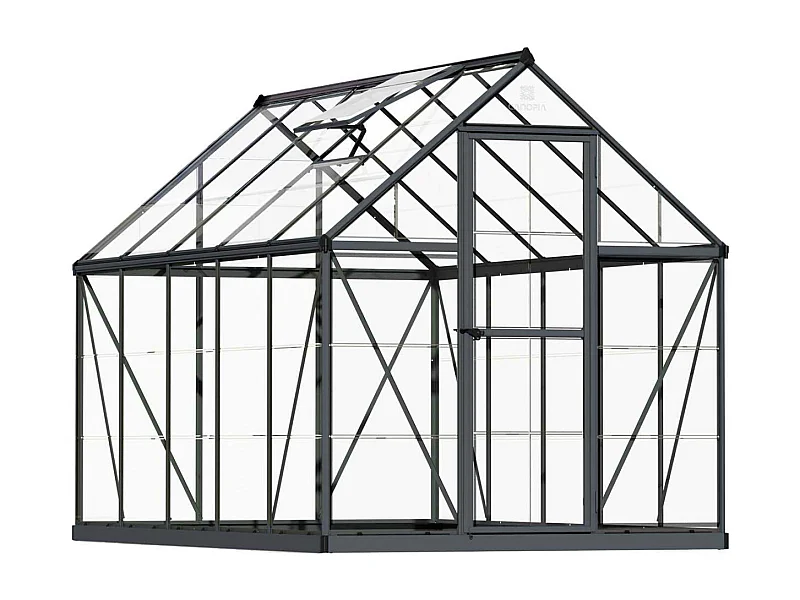 Serre de jardin en aluminium gris et polycarbonate Harmony 5.7m²