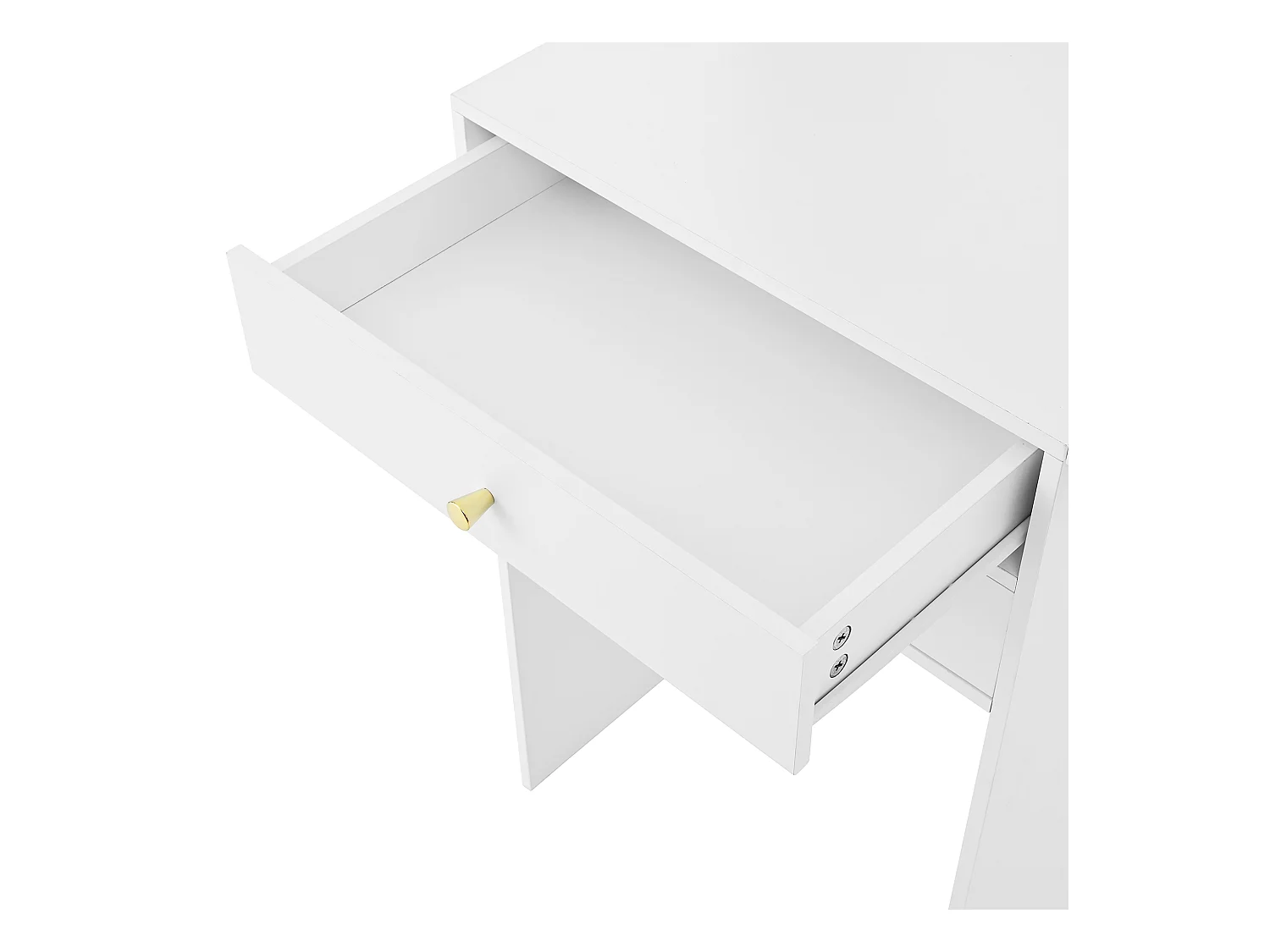 Coiffeuse avec miroir 75×45×156cm - avec LED réglable - avec 1 tabouret - avec 2 tiroirs - plateau de coiffeuse pliable - Blanc