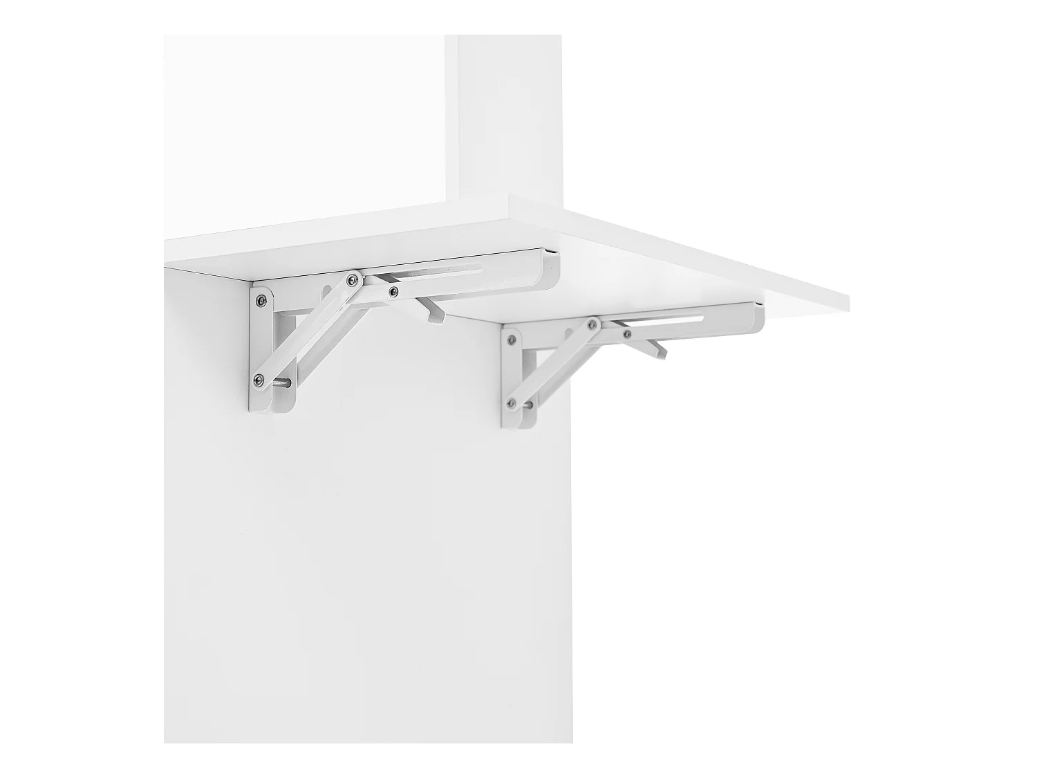 Coiffeuse avec miroir 75×45×156cm - avec LED réglable - avec 1 tabouret - avec 2 tiroirs - plateau de coiffeuse pliable - Blanc