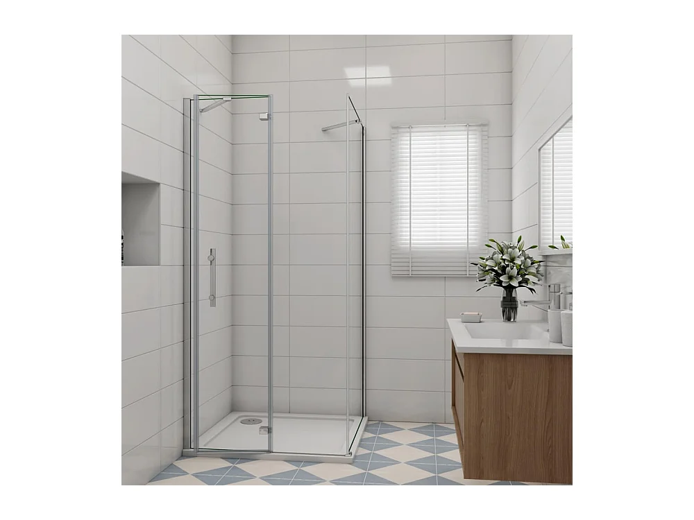 80x70x195cm Falttür Scharniertür Pendeltür Schwingtür Duschkabine Duschtür