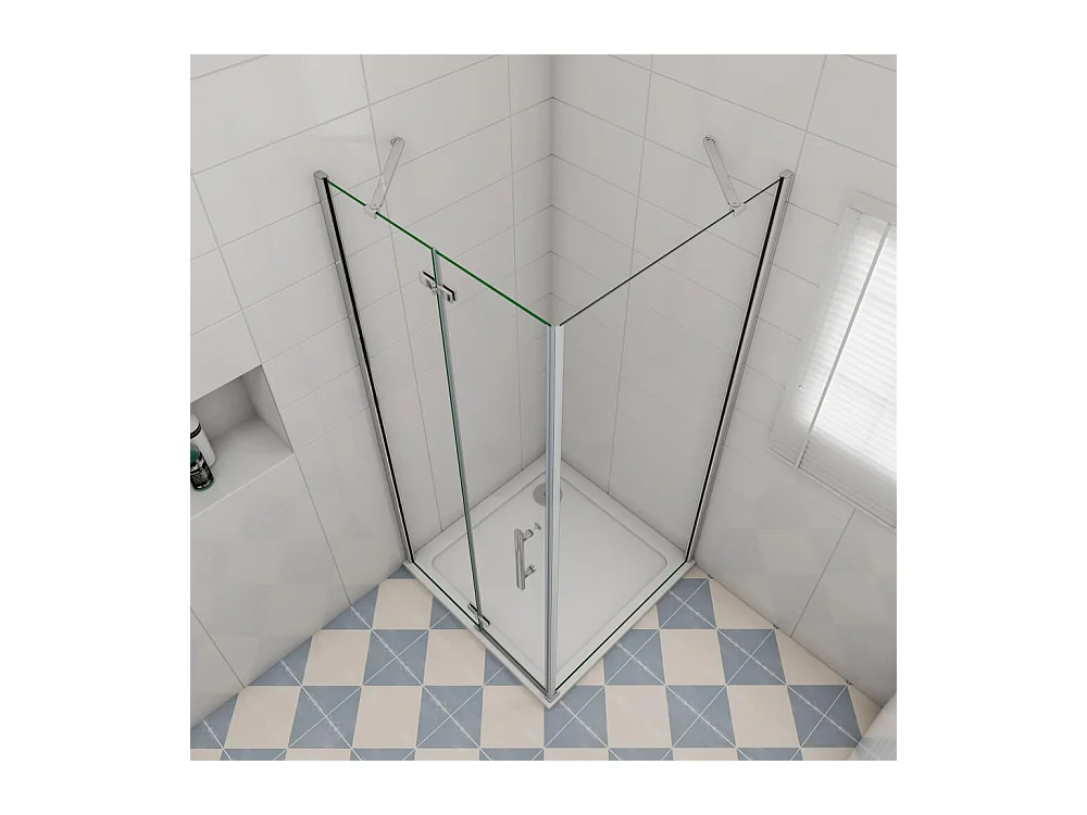 80x70x195cm Falttür Scharniertür Pendeltür Schwingtür Duschkabine Duschtür