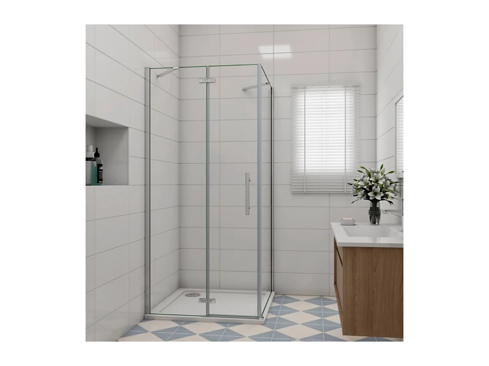 76x76x195cm Falttür Scharniertür Pendeltür Schwingtür Duschkabine Duschtür