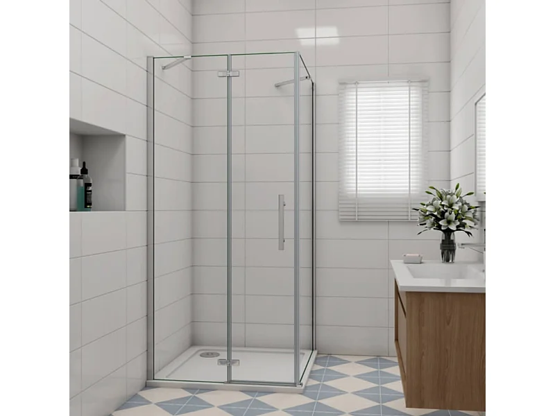 80x90x195cm Falttür Scharniertür Pendeltür Schwingtür Duschkabine Duschtür